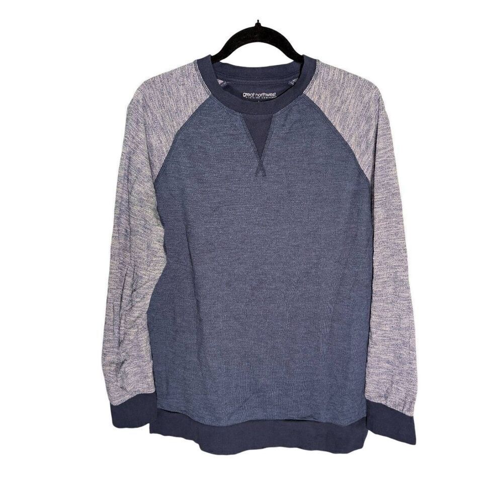 Great Northwest Long Sleeve Two Tone Black Gray Size Large